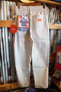 Cookman × Pabst Blue Ribbon Chef Pants (Pabst Stripe White)