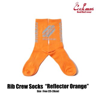 Cookman Rib Crew Socks (Reflector Orange)