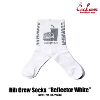 Cookman Rib Crew Socks (Reflector White)