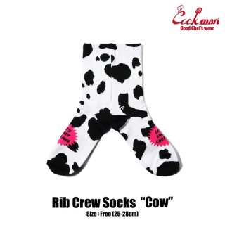 Cookman Rib Crew Socks (Cow)