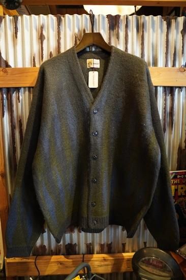 TOWNCRAFT Shaggy Jacquard Cardigan モヘア