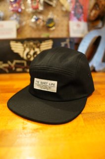 THE QUIET LIFE HERRINGBONE 5 PANEL CAMPER HAT -Made in USA- (BLK)