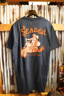 SEAGER BURNOUT TEE (NAVY)