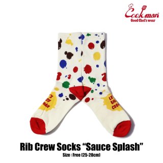 Cookman Rib Crew Socks (Sauce Splash)