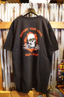 POWELL PERALTA SUPPORT YOUR LOCAL SKATE SHOP S/S T-SHIRT (BLACK)