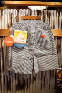 Cookman Chef Short Pants (Seersucker Stripe Navy)