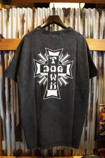 DOGTOWN Cross Logo Vintage Washed S/S T-shirt (Vintage Black)