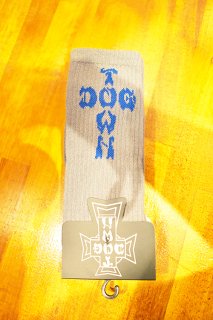 DOGTOWN DT Crew Socks -One Pair- (Grey/Blue) 
