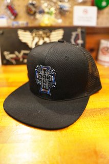 DOGTOWN DT Blue Cross Patch  Mesh Hat  (Black) 