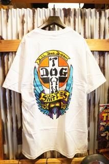 DOGTOWN OG Bull Dog T-shirt -Made in USA- (White)