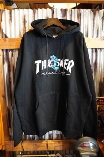 SANTA CRUZ  THRASHER SCREAMING LOGO P/O HOOD (BLACK)