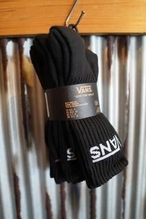 VANS CLASSIC CREW SOCKS (3PACK) (BLACK) 