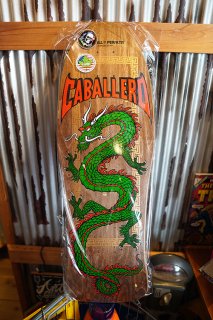 POWELL PERALTA STEVE CABALLERO CHINESE DRAGON REISSUE BROWN STAIN SKATEBOARD DECK 10.0in x 30.0in