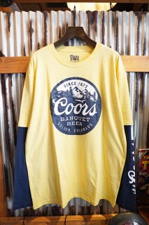Coors Layered Style Long Sleeve Tee (YELLOW/NAVY)