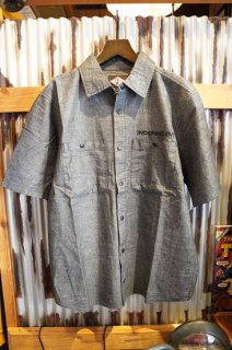 INDEPENDENT GROUNDWORK S/S WORK TOP (BLACK CHAMBRAY)