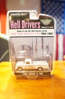 GREENLIGHT 1/64 World's Fair Hell Drivers by JK Productions - 1966 Dodge D-100 Pickup