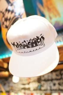 THRASHER X ANTIHERO PIGEON MAG - SNAPBACK HAT (WHITE)