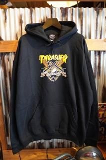 THRASHER X ANTIHERO EAGLEGRAM - L/S HOODIE (BLACK)
