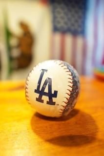 Los Angeles Dodgers LA Blue Sky Rawlings Logo Baseball