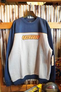 VANS Retro V Loose Crew Sweatshirt (Dress Blues/Cement Heather)