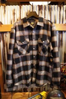 BRIXTON 20th Anniversary BOWERY L/S FLANNEL (Black/Cream)