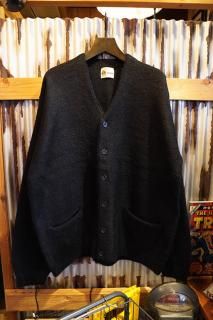 TOWNCRAFT SHAGGY SOLID COLOR CARDIGAN (BLACK)