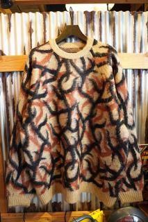TOWNCRAFT SHAGGY RAGLAN CREW SWEATER (TRIBAL