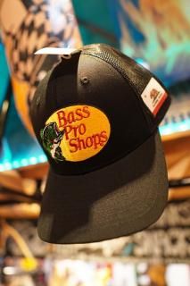 Bass Pro Shops Woodcut Logo and California Flag Snapback Cap (Black)