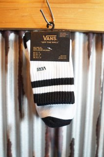 VANS VANS HALF CREW SOCKS (1 PAIR) (WHITE/BLACK)