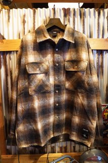 FORMER DION FLANNEL LS SHIRT (BROWN)