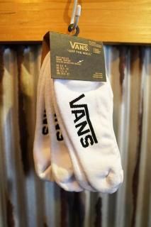 VANS Classic No Show Socks (3 pairs) (WHITE)