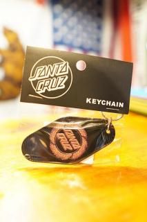 SANTA CRUZ FLAME RINGED DOT KEY CHAIN (Black)