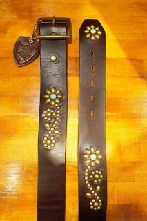 HTC #26 Turquoise Belt 1.75 (BROWN/BRASS)