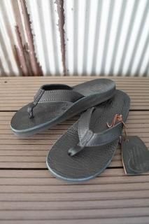 The Sandalman 301 BEACH WALK LEATHER SANDAL (BLACK)