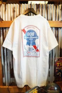 808 Skate. 30 Year Ribbon T-Shirt (White)