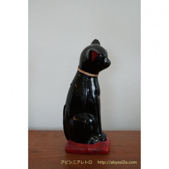 黒猫の貯金箱（陶器）