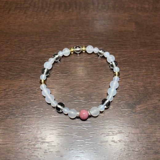 はやママ❀限定品シトリンローズ❀ インカローズ パール シトリン ブレスレット 天然石 薔薇色人生