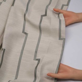 【新商品】モダンでシンプルな幾何学模様高級感のあるジャガードカーテン【FR4032 Harmoniaハーモニー GRYグレー 】