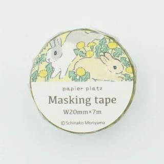 マスキングテープ 花うさぎ [ 森山 しなこ ] - うさぎ雑貨店 Rebekka