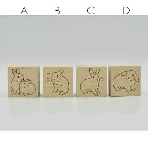 ハンコ 4種類 Stamp 森山 標子 うさぎ雑貨店 Rebekka ハンコ 4種類 Stamp 森山 標子 うさぎ雑貨店 Rebekka