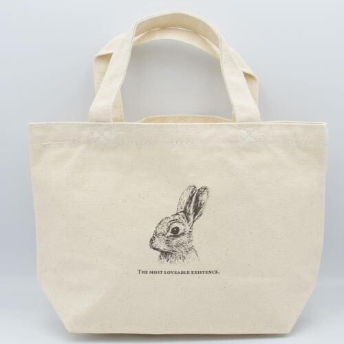 大人可愛いうさぎのキャンバスミニトートバッグ Lulustore うさぎ雑貨店 Rebekka 大人可愛いうさぎのキャンバスミニトートバッグ Lulustore うさぎ雑貨店 Rebekka