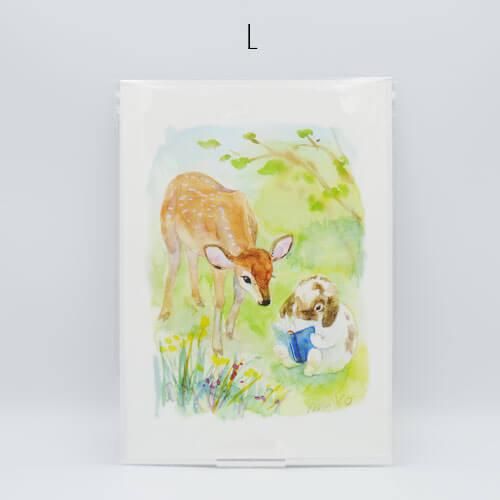 札幌【17枚セット うさぎのアートポスター】25×20cm miyuki Aoshima ウォールアート 本郷通店 fit=scale-down,w=1200