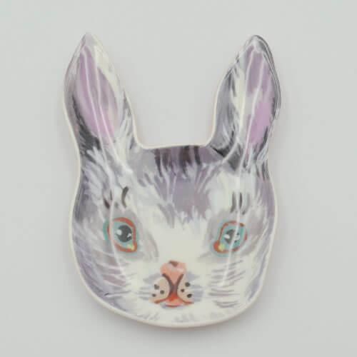 新品 ナタリーレテ 10cm ガラス プレート ドッグ 犬 うさぎ ウサギ