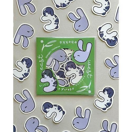東西うさぎ交流 限定デザイン フレークシール [ ウサヨコ