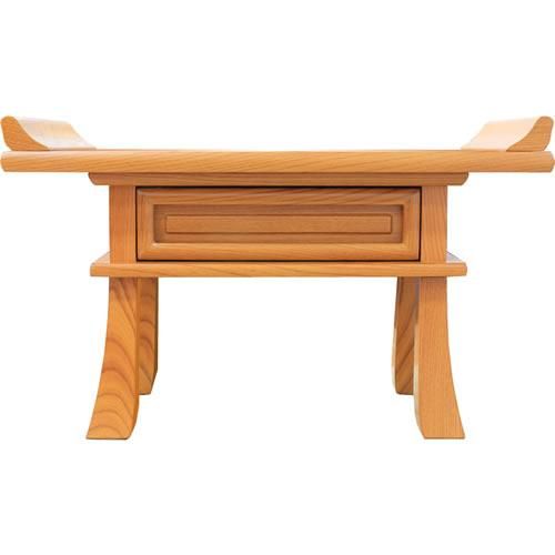 供物机(経机) 木目調 16号　経机掛け２枚付き 経机 お供え机 16号 欅調 仏壇用机 仏具 お供えに - 熊本市の