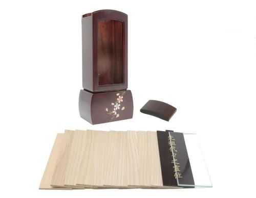 位牌 繰り出し位牌 | 蒔絵入り桜 4.0寸 - 仏壇 神棚の松山神仏具店