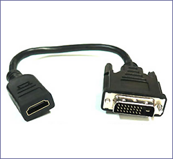 A24-015HDMI Type A (᥹)  DVI-D 24ԥ () Ѵ֥ 0.15m