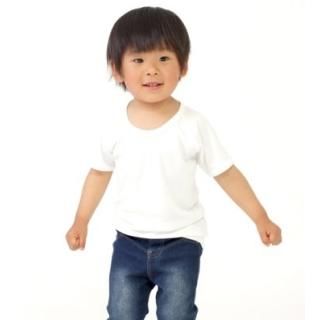 日本製 ベーシック半袖シャツ（子ども用）  ｜  子ども用 敏感肌 春夏 秋冬 冷房 保温 薄手 吸水速乾 キッズ用 Tシャツ 肌着 定番 快適  シンプル インナー