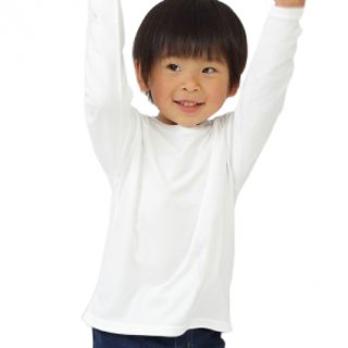 日本製 ベーシック長袖シャツ（子ども用）  ｜  子ども用 敏感肌 春夏 秋冬 冷房 保温 薄手 吸水速乾 キッズ用