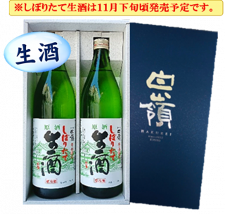しぼりたて生酒900ml×2本(ギフト箱付き)